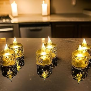 Smokeless Decorative Crystal Candles Transparent Acrylic Led Tea Light